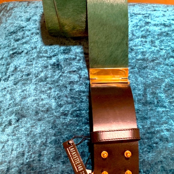 Lafayette 148 hinged calf hair belt main image 7